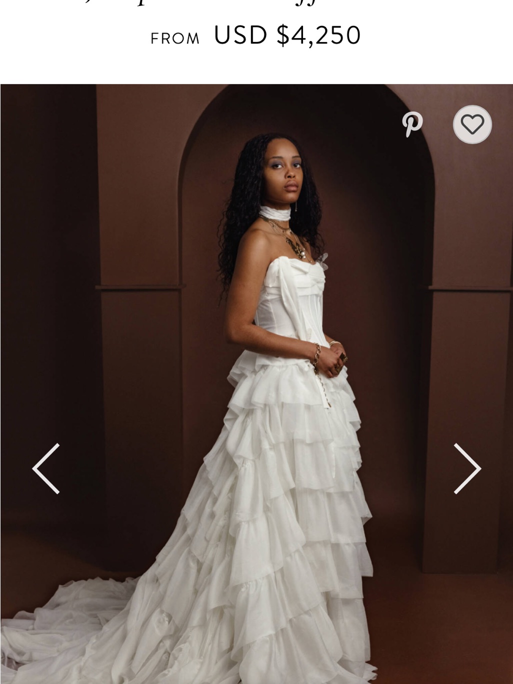 Rue De Seine - Jacqueline Off-White Tiered Ruffle Corset Gown- Wedding Dress — image 6 of 8
